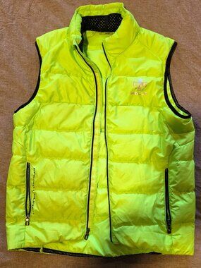 RLX Ralph Lauren Men's M Neon Yellow Down Puffer Vest